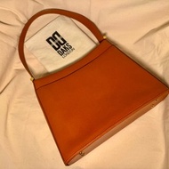 日製Daks橘棕色 手提包 肩背包 人造皮 含原廠防塵袋 古著 古董包