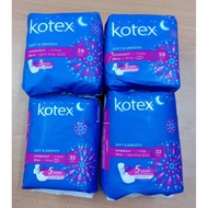 Kotex Overnight Soft & Smooth Wing/Non Wing- 28cm/32cm