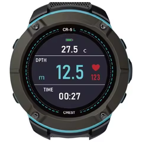 Dive Computer Crest CR5 CR-5 CR5L CR-5L 100 meters / 330 feet Scuba Diving Watch Free Diving Recharg