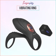 LUSURIES Twin Flying Swallows AB Version Remote-Controlled Silicone Cock Ring with Clitoral Stimulation Vibrating Ring