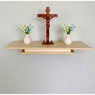 Wall-mounted ancestral altar, simple, modern wall-mounted Mdf wooden altar shelf. God altar with com