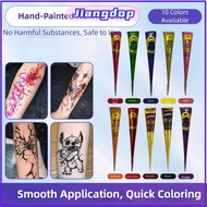 JIANGMY Henna Tattoo Cream, Black Brown Easy-To-Use Henna Paste Cone, Henna Tattoo Cream Semi-perman