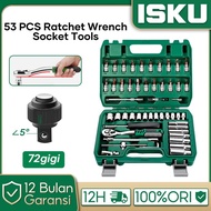 MATA ISKU Tool kit Set Socket Wrench set 53pcs/ wrench Set 12pcs 8-19mm 1/2 Complete Socket Bit Wren