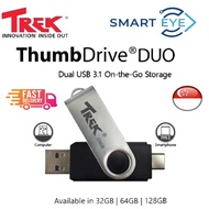 TREK TD Duo Thumbdrive™ Dual Drive USB 3.1 / Type-C Flash Drive - 32GB 64GB 128GB