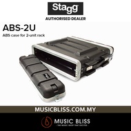 Stagg ABS-2U Flight Case Equipment Case for Wireless Mic and Accessories & Rack Effects