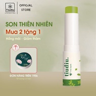 Green Tea Lip Balm Reduces Dark Lips, Chapped Lips, Safe Natural Ingredients Tiudiu 3.8g
