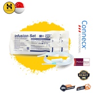 Connecx Infusion Set with Needle & Y-Port (Sterile) | IV Drip Set Luer Lock Adapter | Hospital Grade