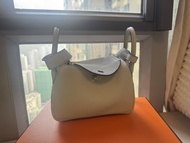 Hermès Mini Lindy聖杯藍手袋
