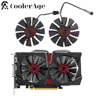 Video Card Fan For ASUS STRIX GTX 750 Ti 960 1060 1050 R9 370 75MM T128010SH GTX750Ti GTX960 GTX1060