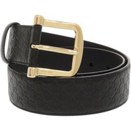 近全新 Gucci Micro Guccissima 281548 黑色皮革腰帶 1725 [二手] GUCCI