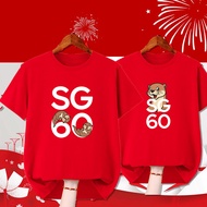 Singapore Otter Sg60 Ndp 2025 Woment Shirt Round Neck T-Shirt Tee National Day Tshirt Patriotic Tee 