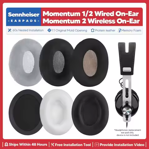 Replacement Ear Pads For Sennheise Momentum 2 Wireless On Ear Headphone Accessories Headset Ear Cush