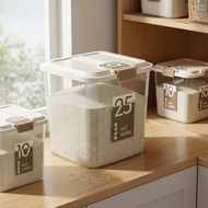 Household rice bucket 2025 food grade 25kg pack large capacity insect-proof moisture-proof flour sto