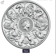 The UK Queen’s Beasts 2021 Completer 2oz Silver BU Coin  英國神獸完結篇 2oz 普鑄銀幣