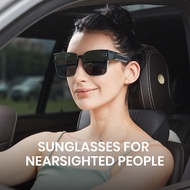 Cyxus Polarized Wraparound Sunglasses Fit Over Light Glasses For Women Men TR Oversize Frame Sunnies