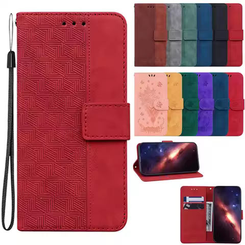 Stand Flip Wallet Case for Xiaomi Poco M6 M4 PRO 5G 4G M4 Pro M3 Pro m2 Pro M7 Pro 5G Phone Cover