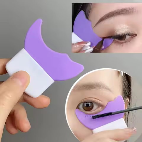 Eyeliner Template Silicone Eye Makeup Stencils Eyelash Baffle Mascara Shield Applicator Guard Pads E
