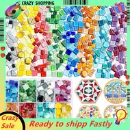 Mosaic Tiles,Mosaic Tiles for Crafts with Divided Storage Box Mixed Irregular Shapes Glass Tiles for
