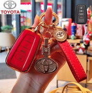 4ปุ่ม ที่ใส่กุญแจรถ toyota camry altis corolla cross เคสกุญแจ toyota chr เคสกุญแจรถ corolla altis