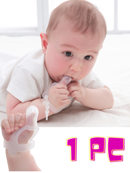 嬰兒矽膠咬咬奶嘴防止吃手指拇指手套手指矯正器嬰兒吮手指支架咬手指支架