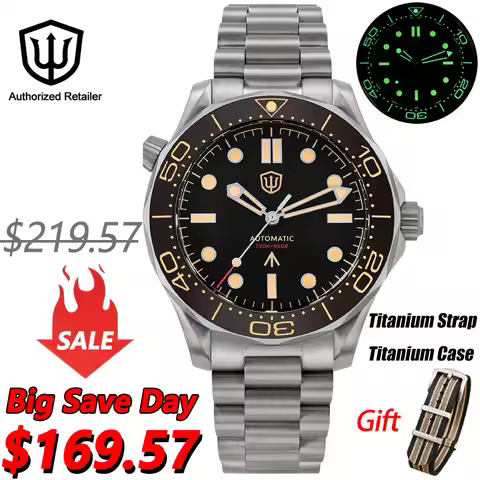 Watchdives WD007 NTTD Automatic Diver Watch NH35/NH38 Movement Luminous Domed Sapphire Crystal Watch