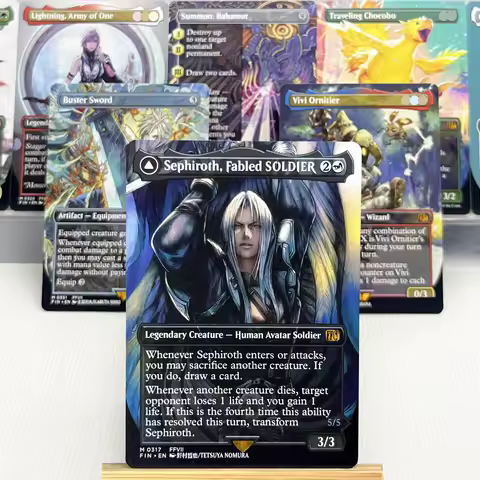 FIN HOLO14-Ⅰ01 Tcg Proxy Cards Vivi Ornitier Sephiroth, Fabled SOLDIER Summon Bahamut Cloud, Midgar 