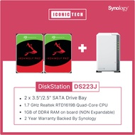 WaOnly019-3710-000 Ironwolf 4TB ~ 32TB Synology DS223J 2-Bay DiskStation NAS Enclosure (casing only 