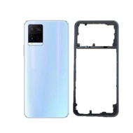 For Vivo Y21 Y21a Y21e Y32 Back Cover+Middle Frame Rear Door Housing Case with Camera lens+Side Butt