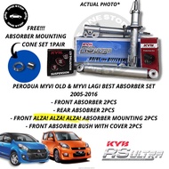 PERODUA MYVI OLD/ LAGI BEST 2005-2017 KYB ABSORBER SET 🌟ALZA MOUNTING🌟 FREE MOUNTING BEARING CONE🌟