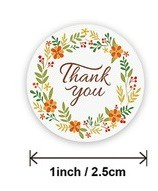 (現貨)花卉Thank you sticker 感謝貼紙