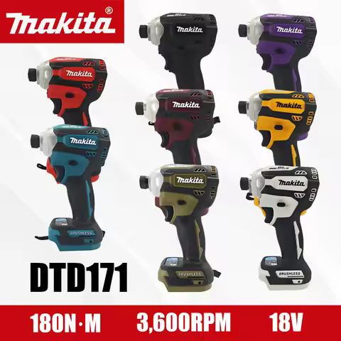 Makita DTD171 Multicolor Brushless Electric Drill Driver Compact Rechargeable Screwdriver for Home I