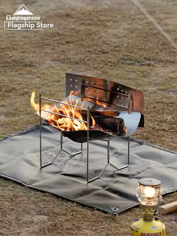 CAMPINGMOON Folding Stove BC Hiking Camping Equipment SOLO-A4 Field Lightweight Portable Firewood St