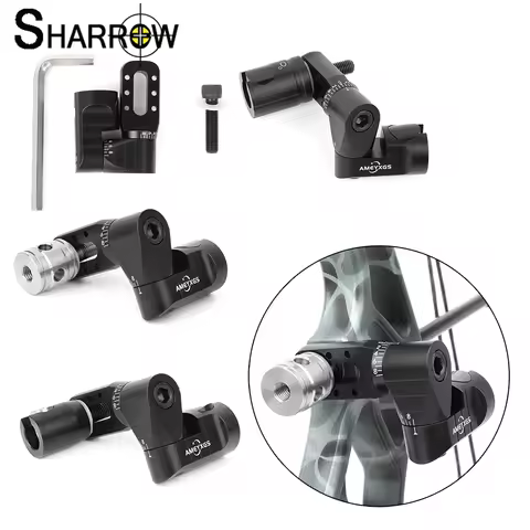 Archery One-sided V Bar Aluminum Alloy Adjustable Balancing Bar Single V-Seat Hunting Shooting Recur