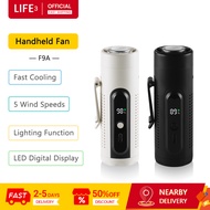 3Life Handheld Fan F9A Fast Cooling 5 Wind Speeds LED Digital Display Lighting Function Fan Mini Fan