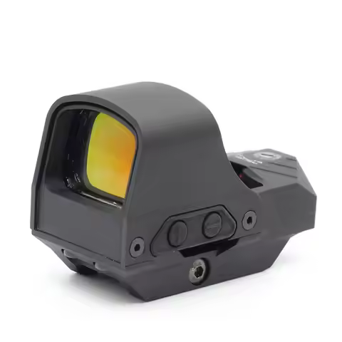 HS510C 3 Multi-Reticle 2 MOA Dot & 65 MOA Circle Open Reflex Sight for Long Guns - Solar Fail Safe L