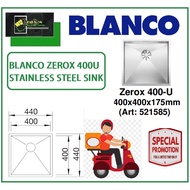 BLANCO ZEROX 400-U STAINLESS STEEL SINK