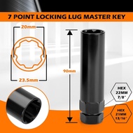 User-Friendly Small 6 Spline &amp 7 Spline Sockets Rim Lug Nut Key Wrench for Aftermarket Lugnuts 14