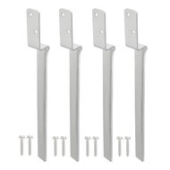 4Pcs Reinforced Ground Anchors Kit High Hardness Corrosion Resistant Heavy Duty Steel Fence Post Anc