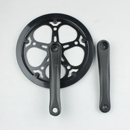Folding Car Chainring Set Bicycle 52T Chainring Steel Plate 170 Aluminum Alloy Crank Diamond Hole Si