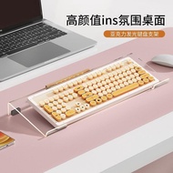 Keyboard Bracket, Raised Bracket, Transparent Acrylic Decoration, Office Desk, Desktop Computer, Keyboard Tilt Tray Custom Size Logo