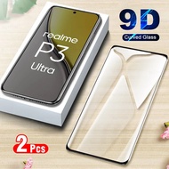 กระจกโค้ง9D 2ชิ้นสำหรับ P3 Realme ปกป้องหน้าจอกระจกเทมเปอร์เป็นพิเศษ RealmeP3Ultra Realmy Mi P 3 Ult