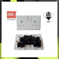 MK E2747SR 13A 2Gang Switch Socket Outlet