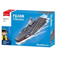 Mainan Balok Susun Sluban Model Bricks Aircraft Carrier Fujian M38-B1211