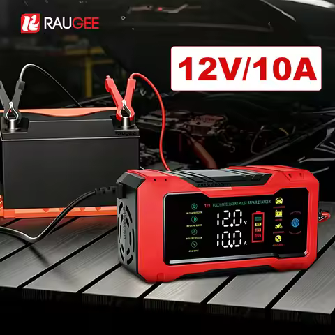 12V 10A Car Battery Charger Smart Pulse Repair Charger LCD Display Automatic Battery Charger for Car