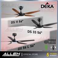 SIRIM DEKA DS11,22,33 &amp; DX56 56” Inch Stylish Ceiling fan with light LED Kipas Siling - 5 Blades Remote Control DC Motor