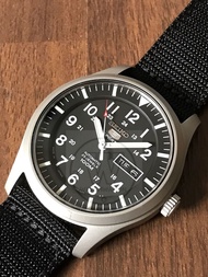 [Watchwagon] Seiko 5 SNZG15J1 Automatic Black Nylon Strap Gents Military Sports Watch Made in Japan SNZG15