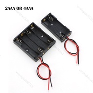 1.5V Slot AAA Battery Case Battery Box AAA Battery Holder With Leads wire With 2 4 Slots AAA 3A 6v 2
