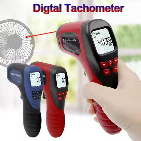 Handheld Digital Photo Tachometer RPM Meter 2.5RPM-99999RPM Non-Contact Motor Lathe Speed Gauge Moto