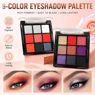9 Color Halloween Glitter Eyeshadow Palette Student Shimmer Sparkle Pearl Powder Y0t1