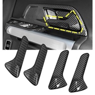 Water Transfer Carbon Fiber Door Handle Decoration Cover Type Adhesive Installation Suitable For 20-